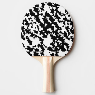 Raquette De Ping Pong Motif de camouflage Abstrait noir et blanc