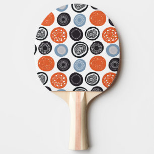 Raquette De Ping Pong Motif de cercle géométrique créatif et coloré.