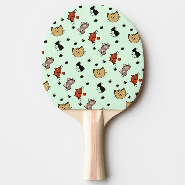 Raquette De Ping Pong Motif de chaton (Devant)