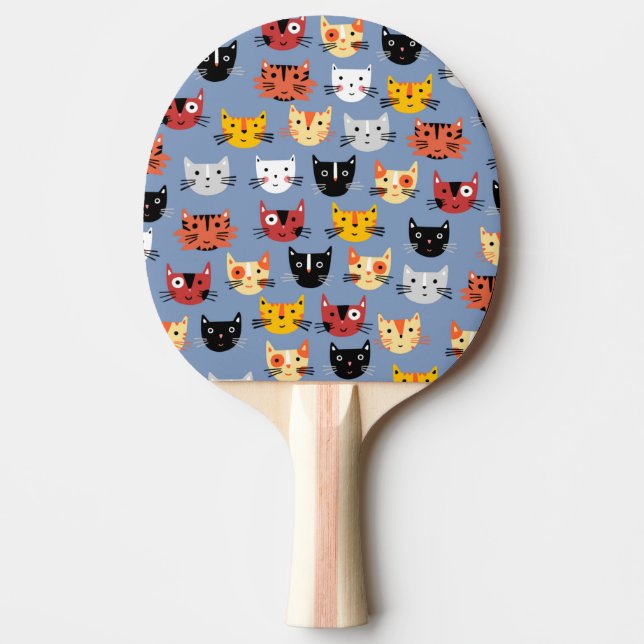 Raquette De Ping Pong Motif de chats mignons (Devant)