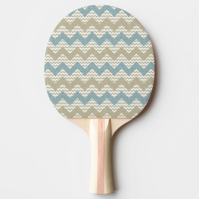 Raquette De Ping Pong Motif de Chevron sur la texture de toile (Devant)