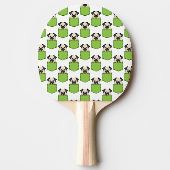 Raquette De Ping Pong Motif de chien de poche (Devant)