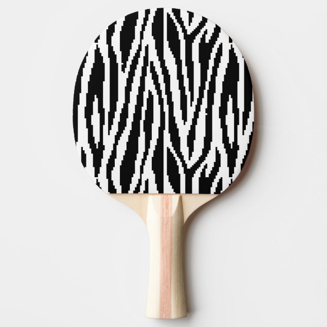 Raquette De Ping Pong motif de conception d'impression à 8 bits Pixel Ze (Devant)
