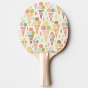 Raquette De Ping Pong motif de cônes de crème glacée