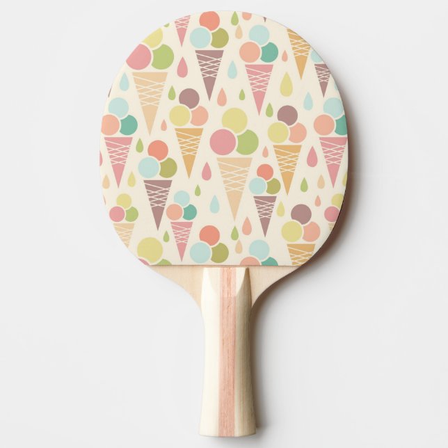Raquette De Ping Pong motif de cônes de crème glacée (Devant)