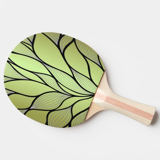Raquette De Ping Pong Motif de congé créatif vert olive (Côté)