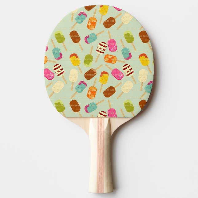 Raquette De Ping Pong Motif de crème glacée (Devant)