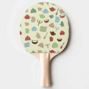 Raquette De Ping Pong motif de cuisine