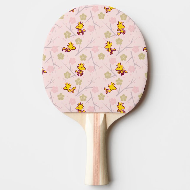 Raquette De Ping Pong Motif de fleurs de cerisiers roses Woodstock (Devant)