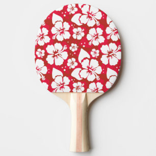 Raquette De Ping Pong Motif de fleurs de ketmie