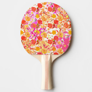 Raquette De Ping Pong Motif de fleurs mignonnes pour filles