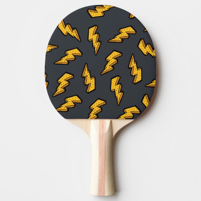 Raquette De Ping Pong Motif de foudre (Devant)