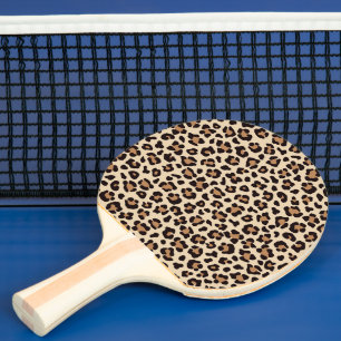 Raquette De Ping Pong Motif de fourrure léopard