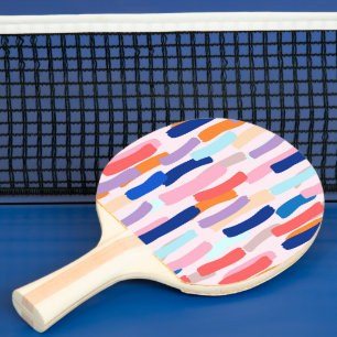 Raquette De Ping Pong Motif de frappe de pinceau coloré