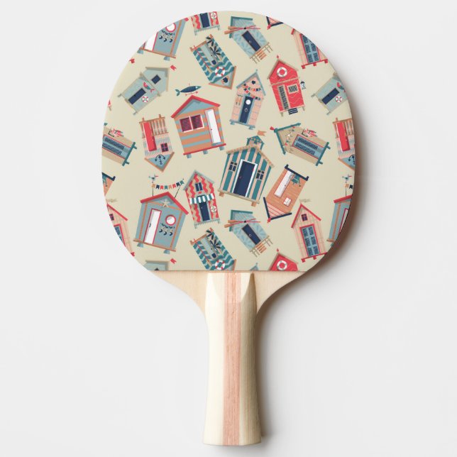 Raquette De Ping Pong Motif de hutte de plage (Devant)