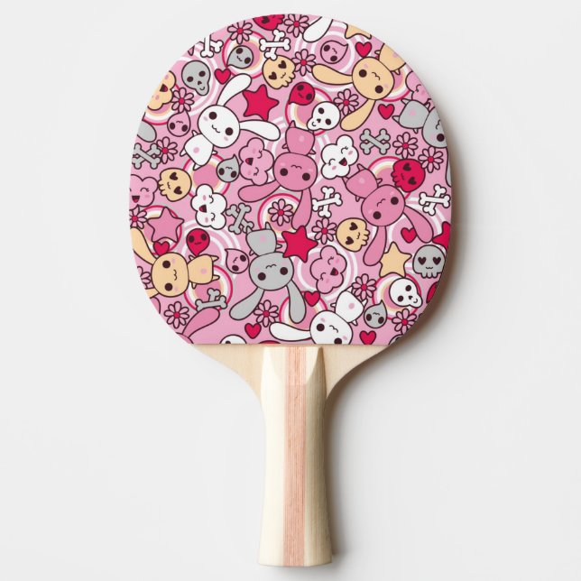 Raquette De Ping Pong Motif de Kawaii (Devant)