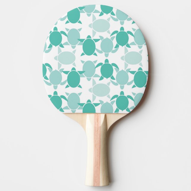 Raquette De Ping Pong Motif de la tortue Turquoise (Devant)