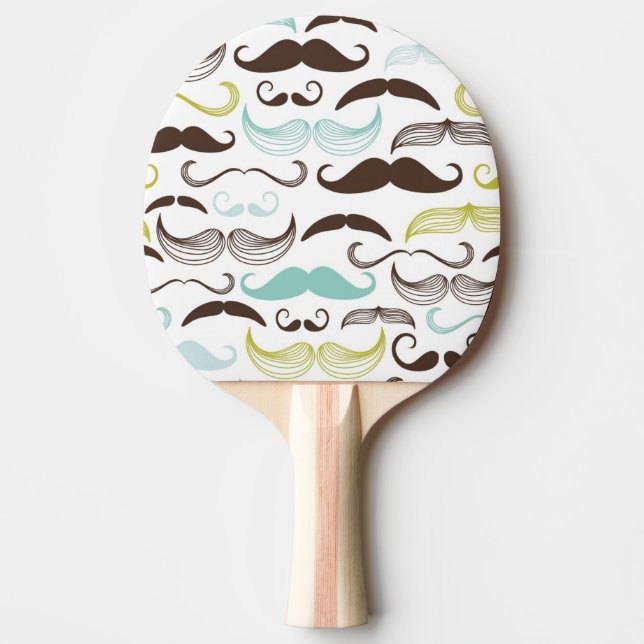 Raquette De Ping Pong Motif de moustache, rétro style 2 (Devant)