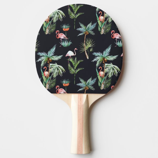 Raquette De Ping Pong Motif de paume d'aquarelle (Devant)