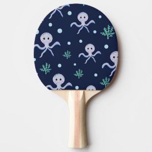 Raquette De Ping Pong Motif de Pieuvre Mignonne