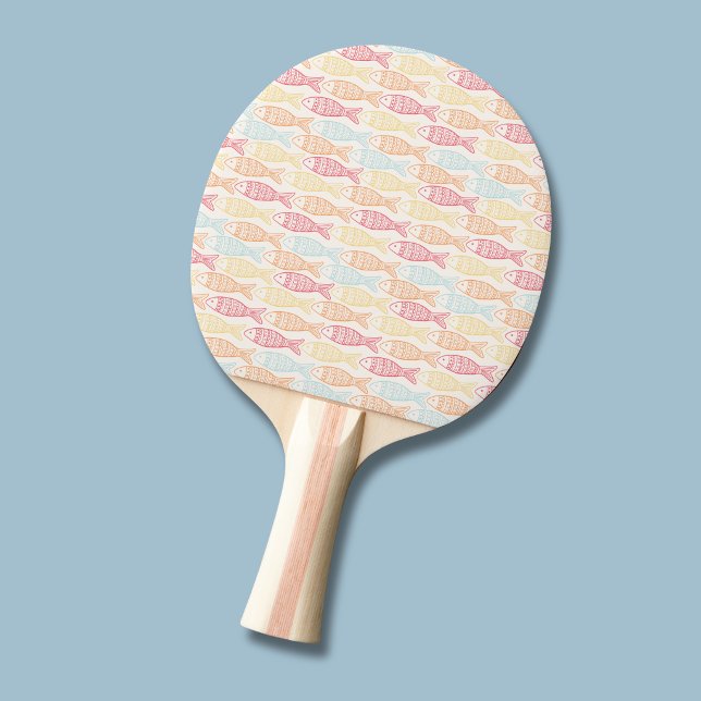 Raquette De Ping Pong Motif de poisson de capture côtière (Coastal catch pig pong paddle)