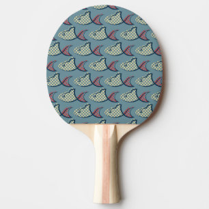 Raquette De Ping Pong Motif de poissons de point de polka
