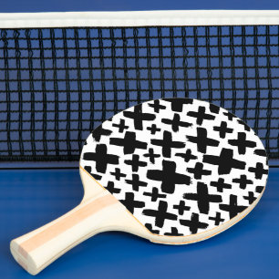 Raquette De Ping Pong Motif de projection de peinture noire