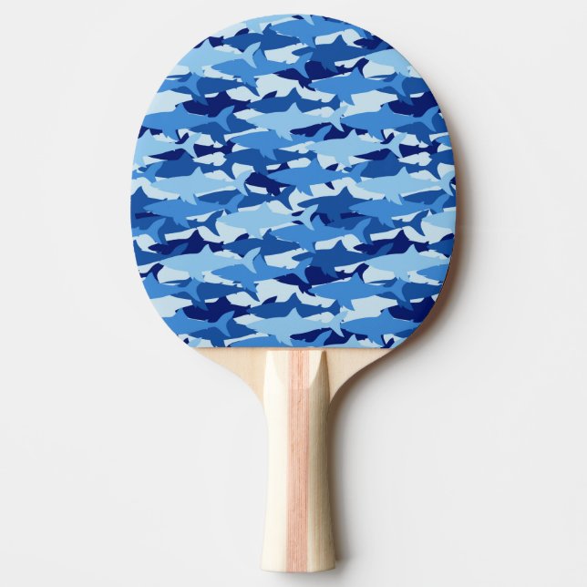 Raquette De Ping Pong Motif de requin bleu (Devant)