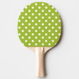 Raquette De Ping Pong Motif de ressort avec le pois blanc