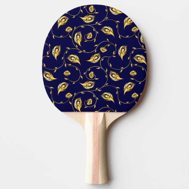 Raquette De Ping Pong Motif de Sari de paon (Devant)