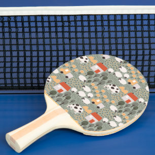 Raquette De Ping Pong Motif de scène de ferme mignonne