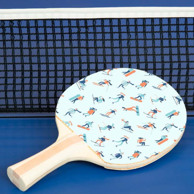 Raquette De Ping Pong Motif de sports d'hiver (Insitu)