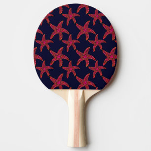 Raquette De Ping Pong Motif de style d'étoiles de mer