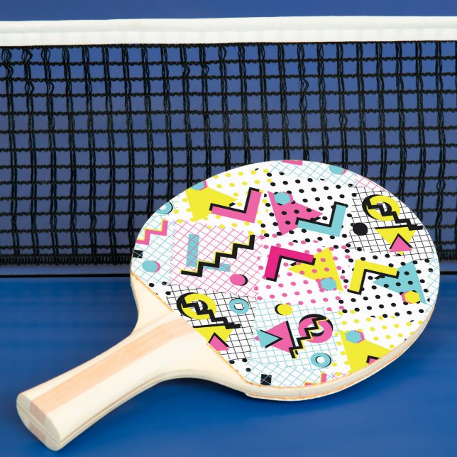 Raquette De Ping Pong Motif de style postmoderne Memphis (Insitu)