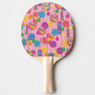 Raquette De Ping Pong Motif de sucrerie de lucettes