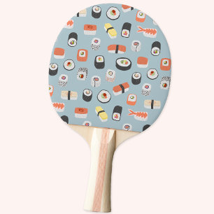Raquette De Ping Pong Motif de sushi