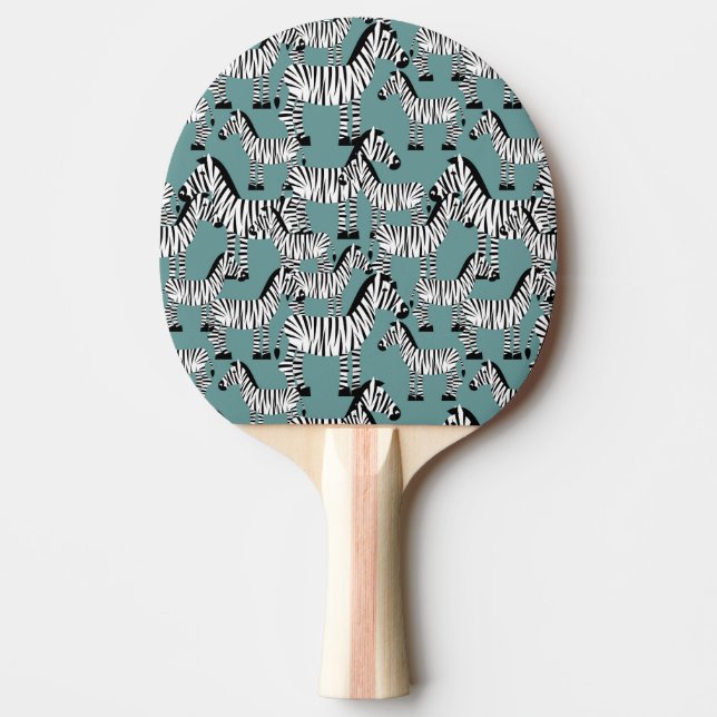 Raquette De Ping Pong Motif de zèbre (Devant)