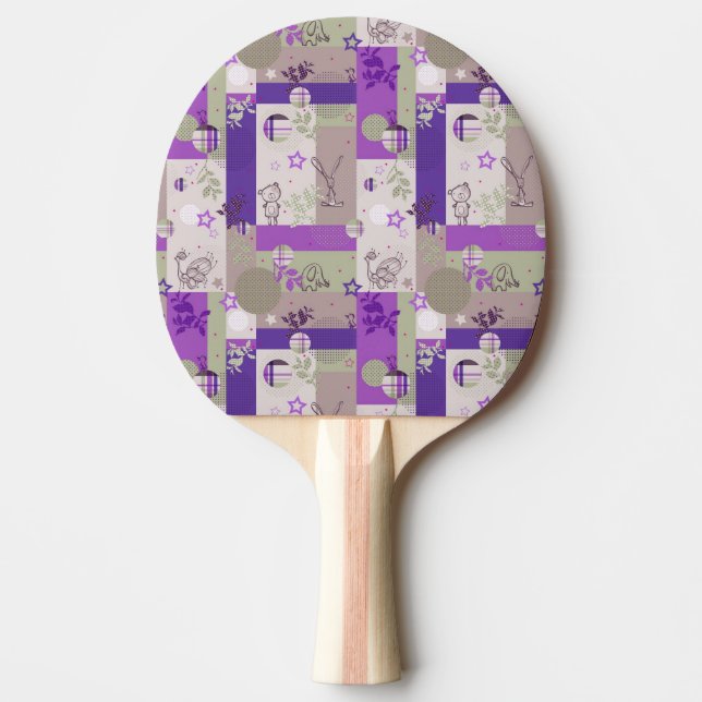 Raquette De Ping Pong Motif d'édredon de bébé (Devant)