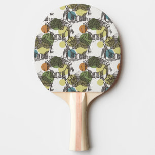 Raquette De Ping Pong Motif d'éléphant