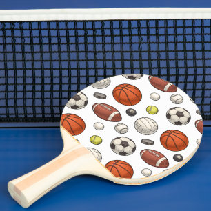 Raquette De Ping Pong Motif d'équipements sportifs