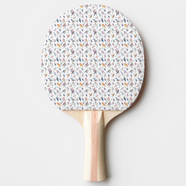Raquette De Ping Pong Motif des oiseaux de printemps (Devant)