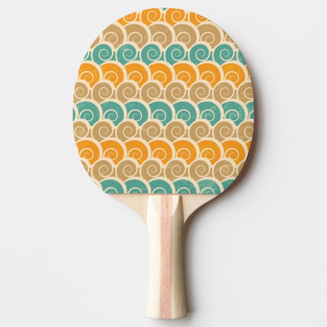 Raquette De Ping Pong Motif des vagues d'aquarelle (Devant)