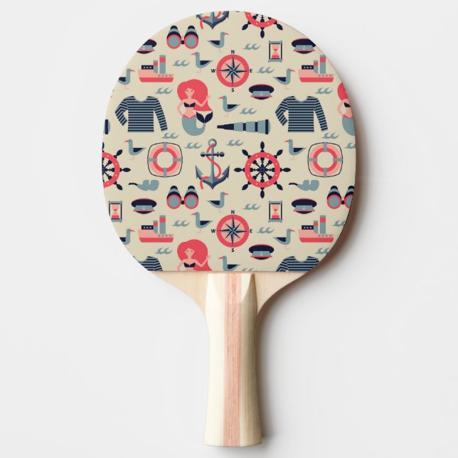 Raquette De Ping Pong Motif d'espèce marine (Devant)