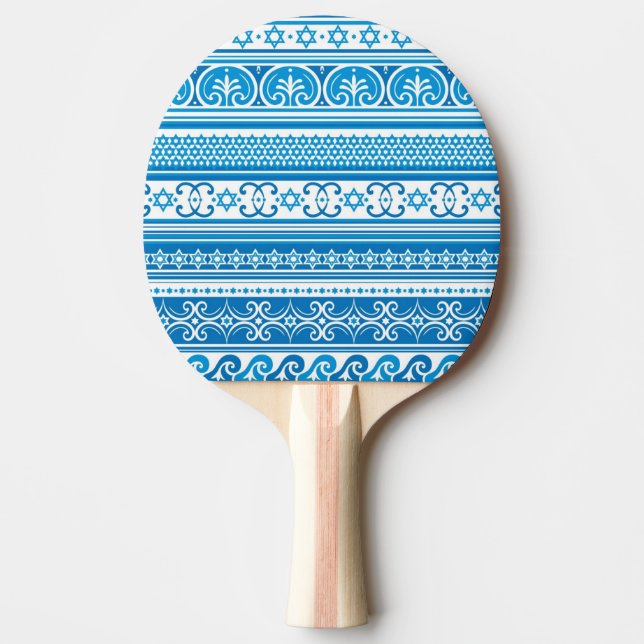 Raquette De Ping Pong Motif d'étoile de David (Devant)