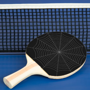 Raquette De Ping Pong Motif d'Halloween gris noir