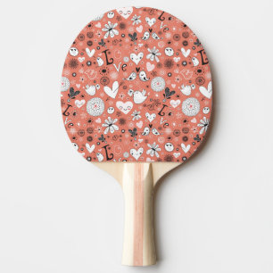 Raquette De Ping Pong Motif d'inséparables