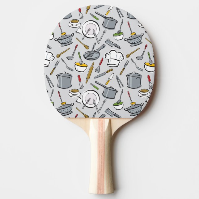 Raquette De Ping Pong Motif d'outils de cuisine (Devant)
