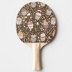 Raquette De Ping Pong Motif doux fait de petits gâteaux savoureux