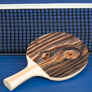 Raquette De Ping Pong Motif du grain de bois