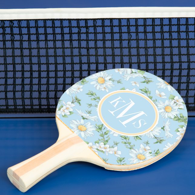 Raquette De Ping Pong Motif du jardin fleuri Pastel Daisy (Insitu)